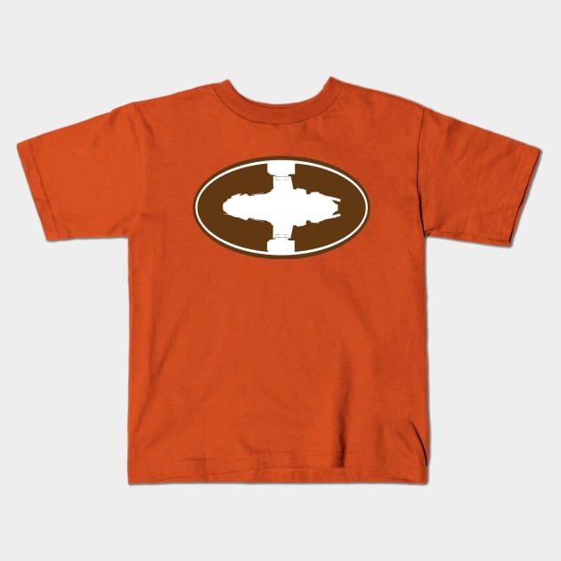 Brown Serenity Kids T-Shirt by woodnsheep